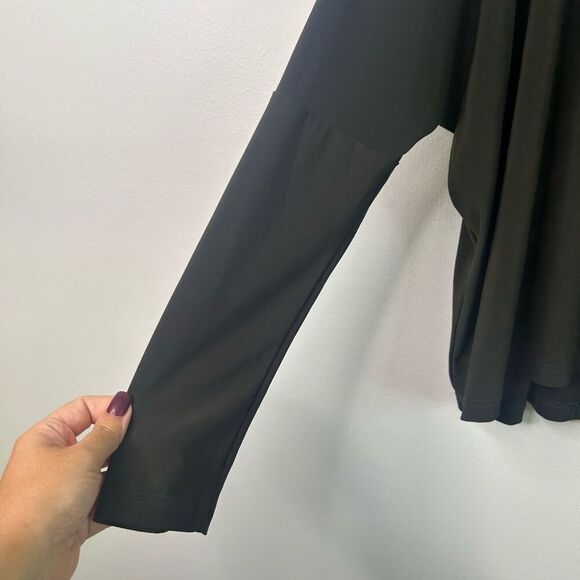 Sympli Size 2 Green Long Sleeve Stretch Jersey Tunic Top Canada Lagom Minimalist - Picture 4 of 9